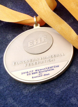 Медали спортивные европейского Кубка по гандболу – изготовление на заказ