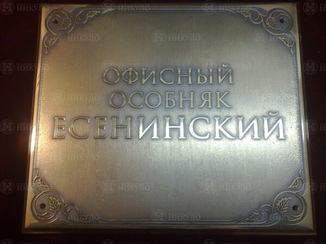Представительская фасадная вывеска - Вариант исполнения № 1 – изготовление на заказ