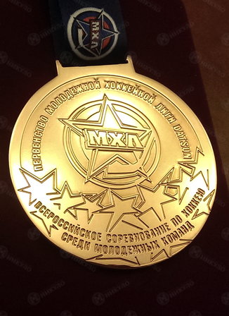 Спортивная наградная медаль Молодежной Хоккейной Лиги – изготовление на заказ