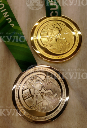 Наградные медали молодежного Чемпионата мира по хоккею – изготовление на заказ